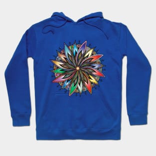 Multicolored mandala. Red, blue, yellow, green, all colors of the rainbow. Uplifting. Hoodie